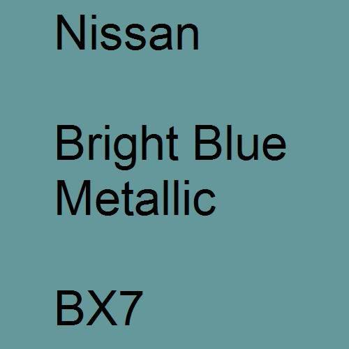 Nissan, Bright Blue Metallic, BX7.